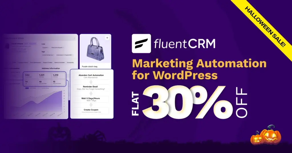 FluentCRM Halloween sale banner