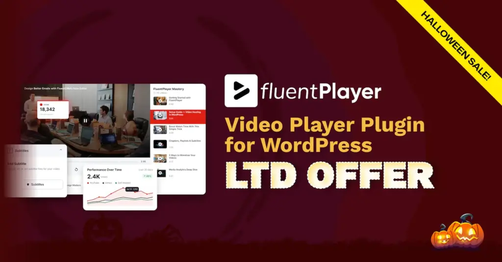FluentPlayer Halloween sale banner