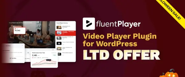 FluentPlayer Halloween sale banner