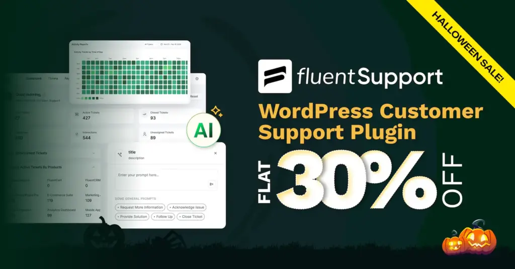 Fluent Support Halloween sale banner