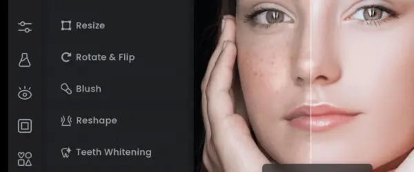 Fotor photo editor retouching a portrait