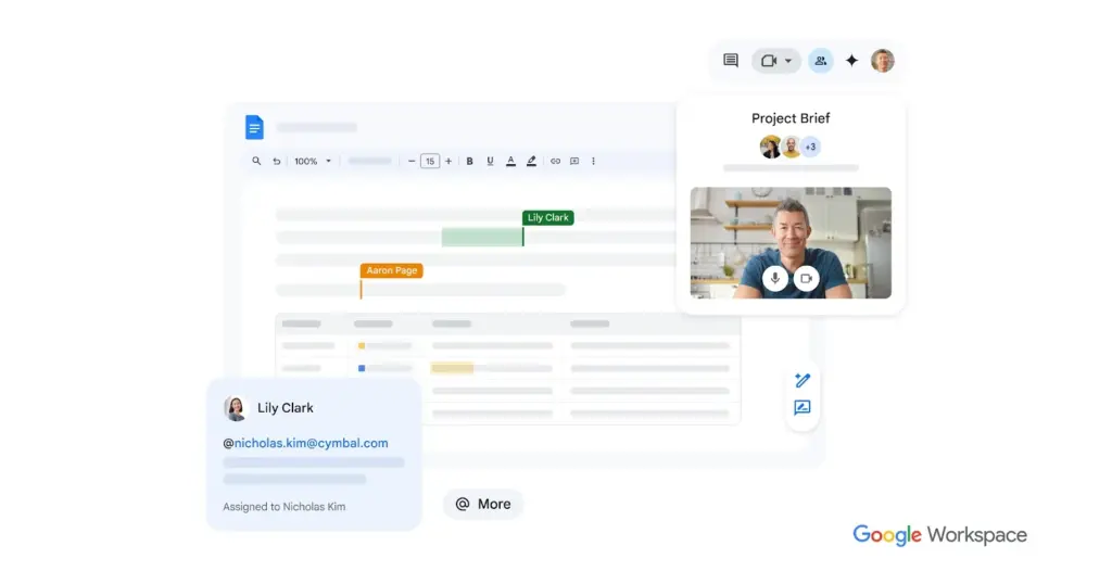Google Docs collaborative document editing