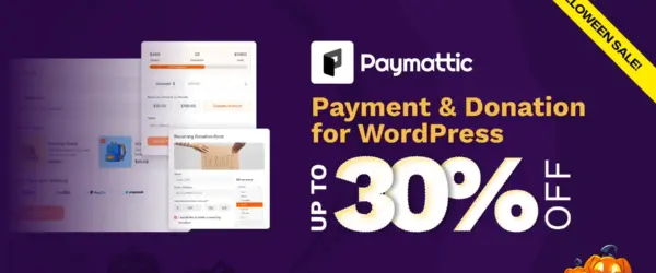 Paymattic Halloween sale banner
