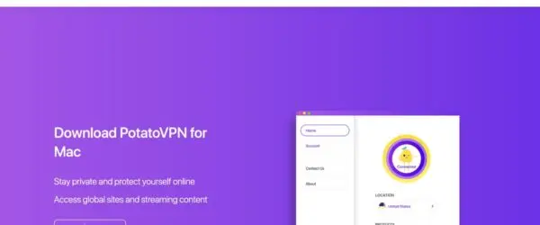 PotatoVPN download page for desktop