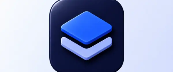 Stackless for WooCommerce app icon: two stacked blue layers on a navy tile
