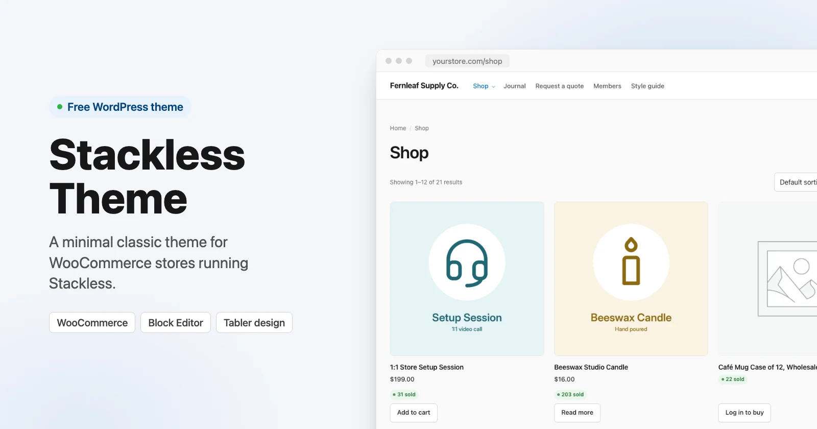 Image of Stackless Theme · Lifetime