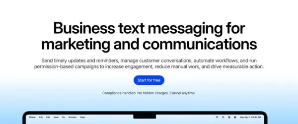 Textmagic homepage for business text messaging