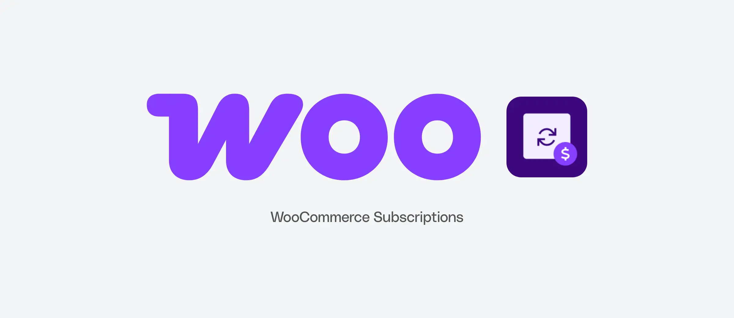 Woo logo and the WooCommerce Subscriptions extension icon