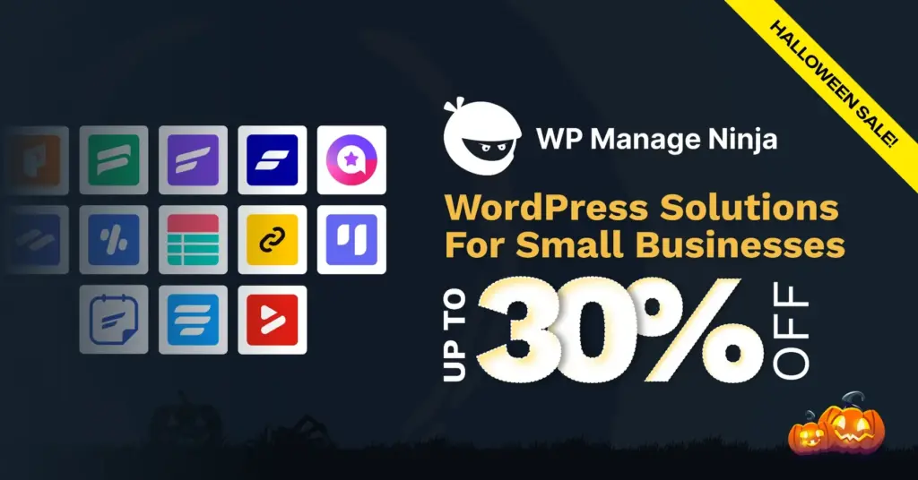 WPManageNinja Halloween sale banner