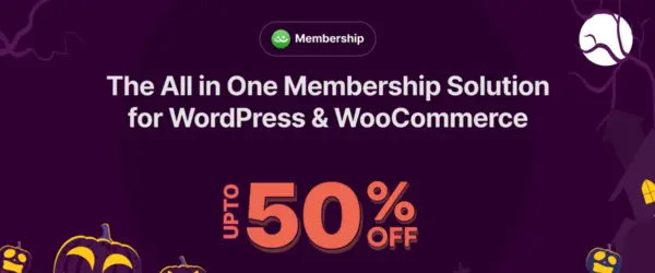MemberHub Halloween sale banner: 50% off the MemberHub Enterprise lifetime license: $75 once instead of $149, unlimited sites, no code needed.