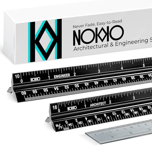 NOKKO 12-Inch Architectural and Engineering Scale Ruler Set