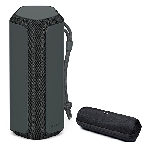 Sony SRS-XE200 X-Series Wireless Ultra Portable Bluetooth Speaker (Black) Bundle with Hard Travel and Storage Case...