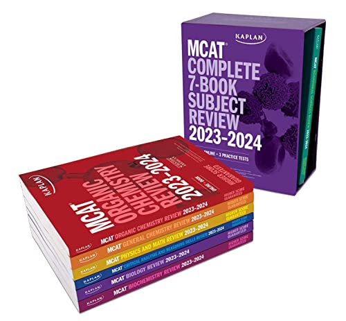 Kaplan MCAT Complete 7-Book Subject Review: Books + Online Prep + 3 Practice Tests