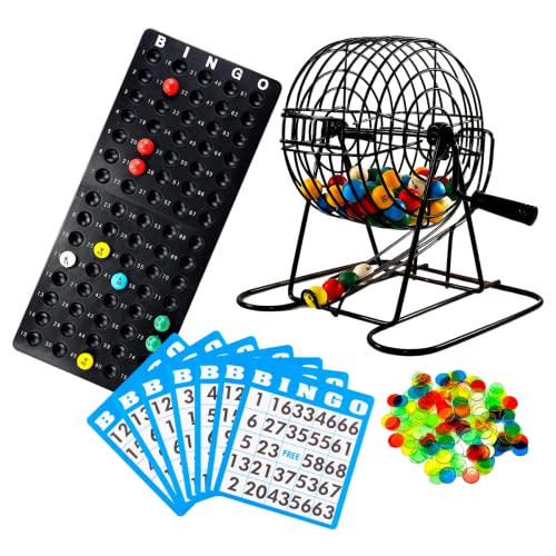 Regal Bingo Deluxe Set with 8-Inch Wheel Cage and 75 Bingo Balls