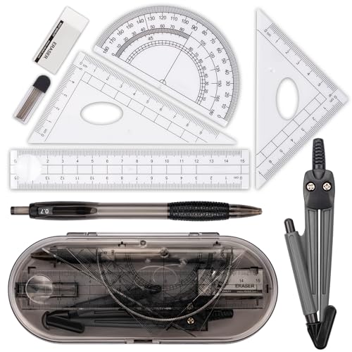 Muscccm Geometry Set, 8-Piece Math Kit