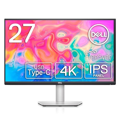 Dell S2722QC Monitor - 27 inch 4K USB-C , UHD (3840 x 2160) Display, 60Hz Refresh Rate, 8MS Grey-to-Grey Response...