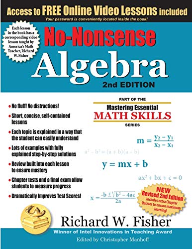 No-Nonsense Algebra 2nd Edition  Part of the Mastering Essential Math Skills Series  Stepping Stones to Proficiency in Algebra
