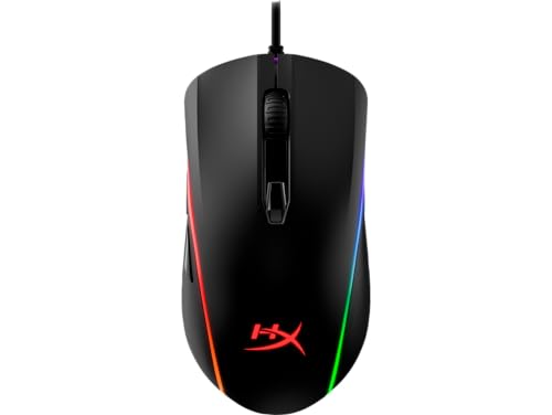 HyperX Pulsefire Surge - RGB Wired Optical Gaming Mouse Pixart 3389 Sensor up to 16000 DPI Ergonomic 6 Programmable Buttons Compatible with Windows 10/8.1/8/7 - Black
