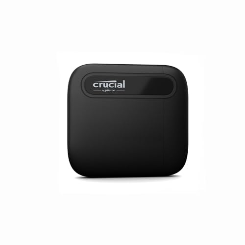 Crucial X6 1TB Portable SSD - Up to 800MB/s USB 3.2 - External Solid State Drive for PC Mac PS5 Xbox - CT1000X6SSD9