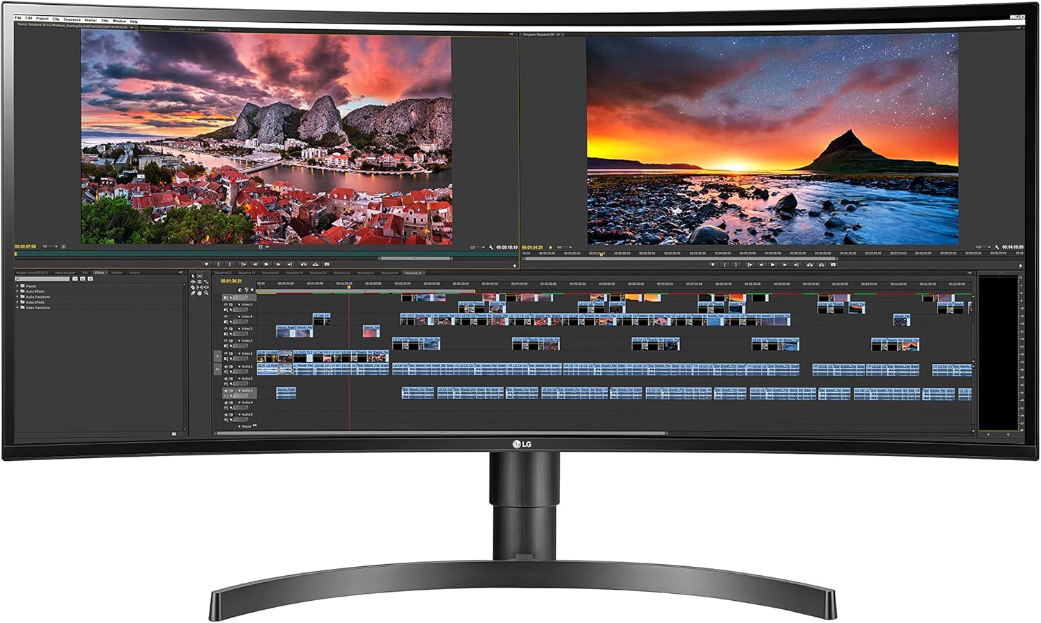 LG 34WN80C-B 34-Inch Curved UltraWide WQHD Monitor