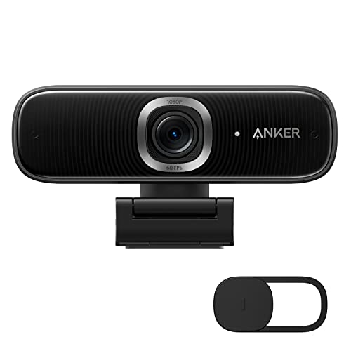 Anker PowerConf C300 Smart Full HD AI-Powered Framing & Autofocus 1080p Webcam with Noise-Cancelling Microphones Adjustable FoV HDR 60 FPS Low-Light Correction Zoom Certified