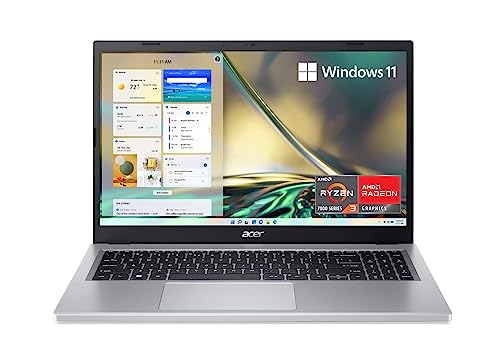 Acer Aspire 3 A315-24P-R7VH Slim Laptop | 15.6" Full HD IPS Display | AMD Ryzen 3 7320U Quad-Core Processor | AMD...