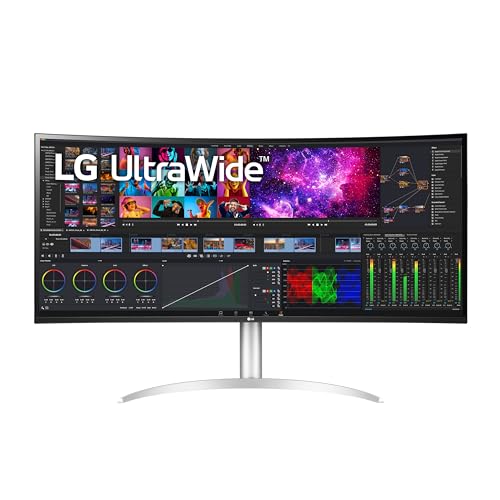LG 40WP95C-W 40” UltraWide Curved WUHD (5120 x 2160) 5K2K Nano IPS Display, DCI-P3 98% (Typ.) with HDR10,...