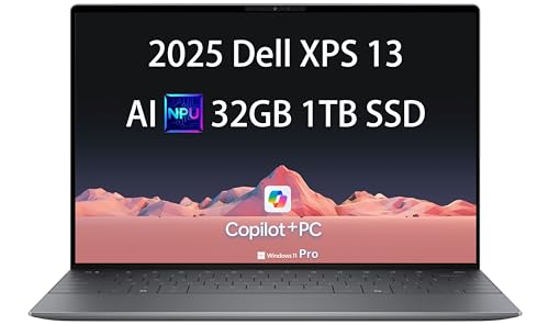 2025 Dell XPS 13 9345 Laptop Copilot+ AI PC  13.4  FHD+ 120Hz Qualcomm 12-Core Snapdragon X Elite 32GB 8848MT/s RAM 1TB SSD  Thin & Light 27 Hours Battery Life IR Webcam Wi-Fi 7 Win 11 Pro
