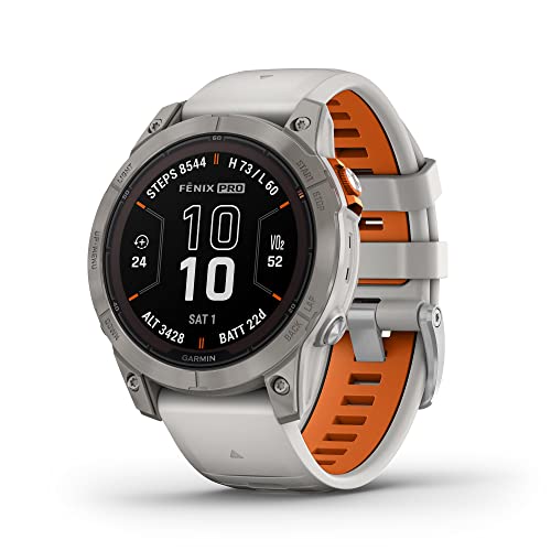 Garmin fēnix 7 Pro Sapphire Solar, Multisport GPS Smartwatch, Built-in Flashlight, Solar Charging Capability, Fog...