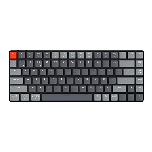 Keychron K3 Ultra-Slim 75% Layout Wireless Wired Mechanical Keyboard Compact 84 Keys RGB LED Backlit for Mac Windows Low Profile Gateron G Pro Blue Switch Version 2