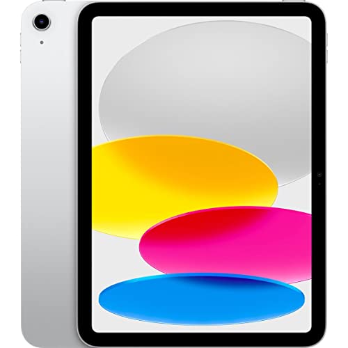Apple iPad (10th Generation) 10.9-inch, Wi-Fi 6, 12MP Back Camera, Touch ID + 1 Year Limited Warranty (WiFi, Silver,...