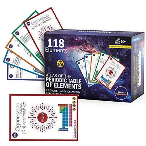 Periodic Table of Elements Laminated Flashcards, 118 Cards