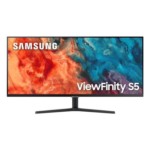 SAMSUNG 34" ViewFinity S50GC Series Ultrawide QHD Monitor, 100Hz, 5ms, HDR10, AMD FreeSync, Eye Care, Borderless...