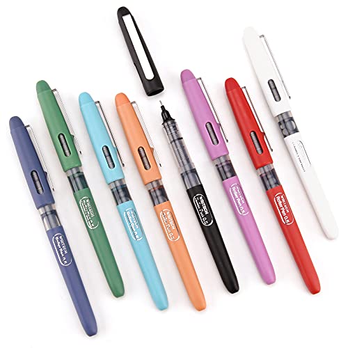 WRITECH Liquid Ink Rollerball Pens, 0.5mm Extra Fine Point, 8 Colors