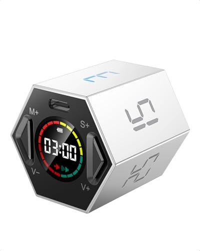 Ticktime Pomodoro Timer - Hexagon Magnetic Flip Focus Timer