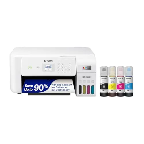 Epson EcoTank ET-2800 Wireless Color All-in-One Supertank Printer