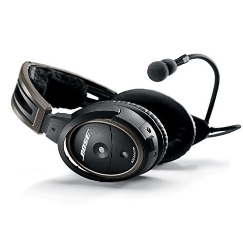 Bose A20 Aviation Headset with Bluetooth 6-Pin Plug Cable Black