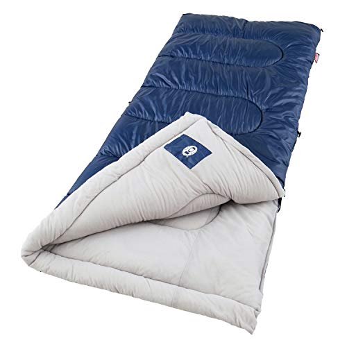 Coleman Brazos 30°F Adult Sleeping Bag, Cool-Weather Sleeping Bag with No-Snag Zipper & Stuff Sack, Machine...
